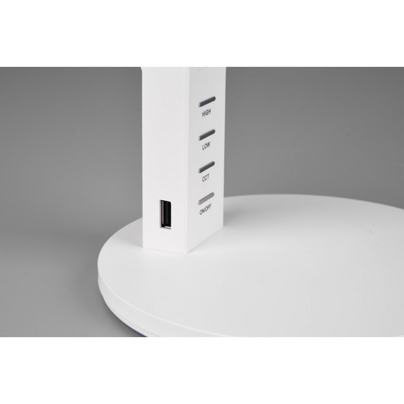 Lampa biurkowa LED Ava biała Trio - Nowoczesny design