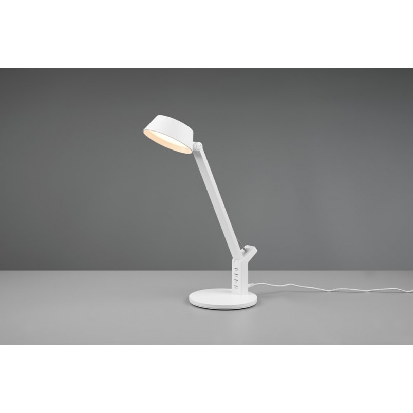 Lampa biurkowa LED Ava biała Trio - Nowoczesny design