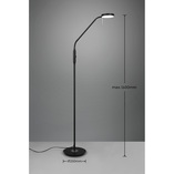 Lampa podłogowa LED Monza czarna | Trio - Nowoczesny design