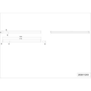 Kinkiet LED Fabio czarny 120cm - Trio | Oświetlenie łazienkowe