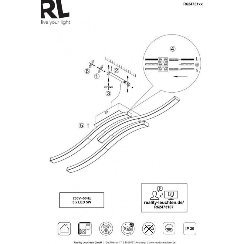 Plafon LED Route III Reality - Nowoczesne oświetlenie