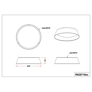 Plafon LED Ponts czarny 45cm | Reality - Oświetlenie