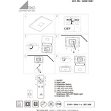 Plafon LED Samurai 42cm z pilotem - Trio | Biały