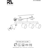 Plafon Tommy IV czarny - Reality | Reflektor sufitowy 4 punktowy