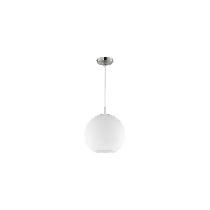 Lampa wisząca Moon - szklana kula, biały kolor | Reality