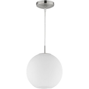 Lampa wisząca szklana kula Moon 25cm biała - Reality