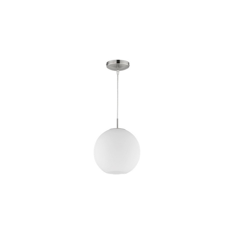 Lampa wisząca szklana kula Moon 25cm biała - Reality