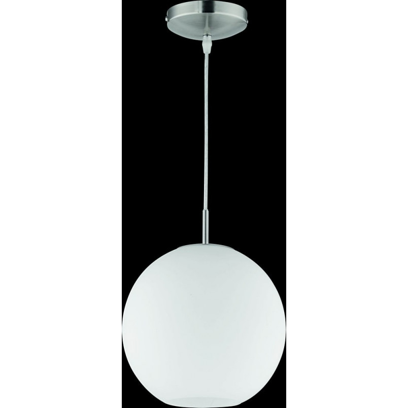 Lampa wisząca szklana kula Moon 25cm biała - Reality
