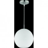 Lampa wisząca szklana kula Moon 25cm biała - Reality