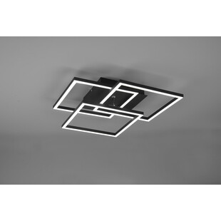 Plafon LED czarny z pilotem Reality | Nowoczesne oświetlenie