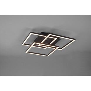 Plafon LED czarny z pilotem Reality | Nowoczesne oświetlenie
