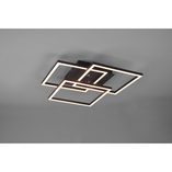 Plafon LED czarny z pilotem Reality | Nowoczesne oświetlenie
