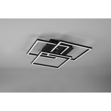Plafon LED czarny z pilotem Reality | Nowoczesne oświetlenie