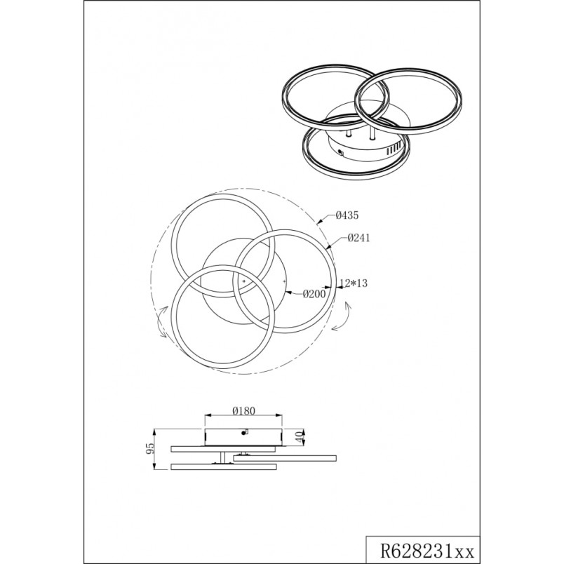Plafon LED Circle z pilotem | Reality - Nowoczesne oświetlenie