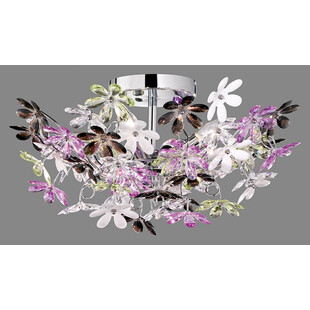 Plafon dekoracyjny młodzieżowy Flower Multikolor/Chrom marki Reality