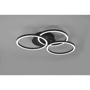 Plafon LED Circle czarny z pilotem | Reality