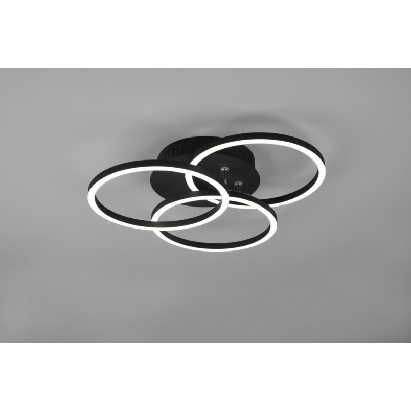 Plafon LED Circle czarny z pilotem | Reality