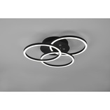 Plafon LED Circle czarny z pilotem | Reality