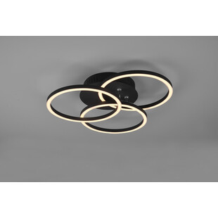 Plafon LED Circle czarny z pilotem | Reality
