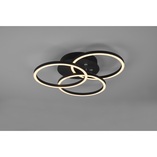 Plafon LED Circle czarny z pilotem | Reality