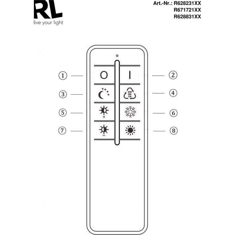 Plafon LED biały z pilotem - Reality Mobile 39cm