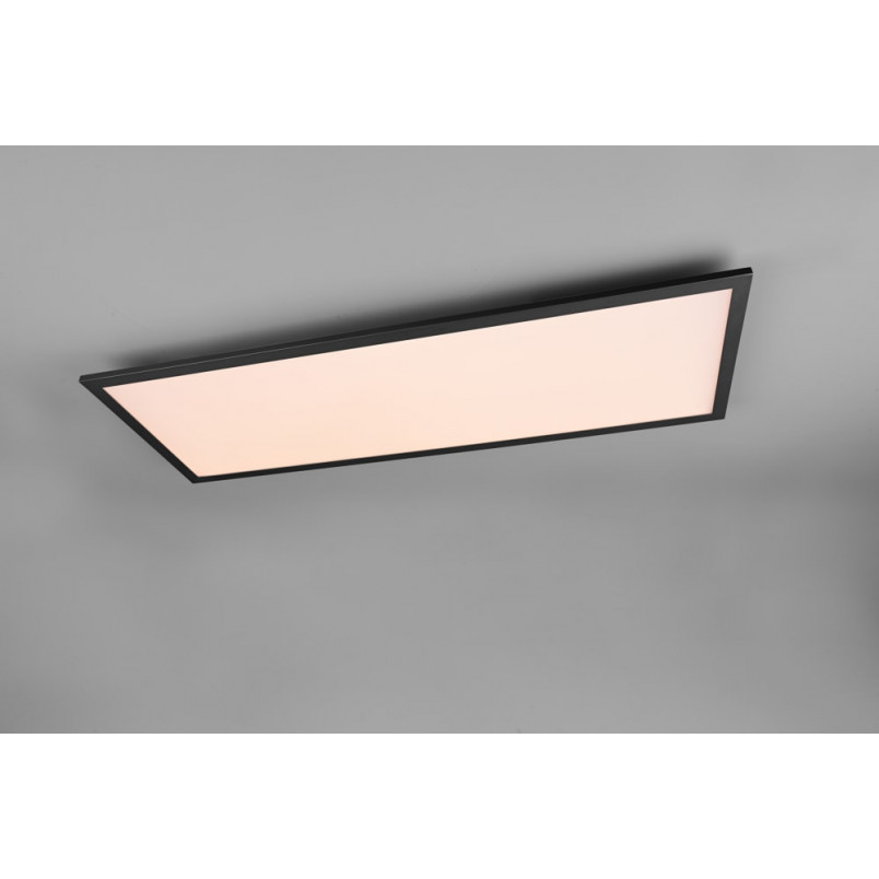 Plafon LED czarny z pilotem Gamma 80x29cm - Reality