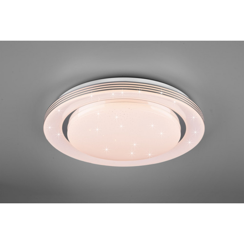 Plafon LED biały Atria 58cm - Pilot, Ściemniacz | Reality