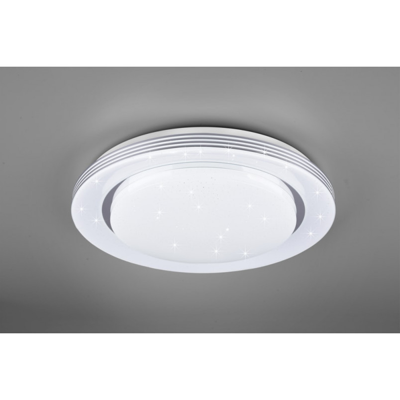 Plafon LED biały Atria 58cm - Pilot, Ściemniacz | Reality