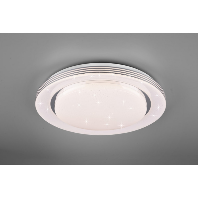 Plafon LED biały Atria 58cm - Pilot, Ściemniacz | Reality