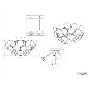 Plafon Discalgo 54cm czarny Trio | Nowoczesne oświetlenie