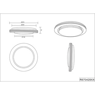 Plafon LED Atria 27cm - Pilot, Ściemniacz, Biały | Reality
