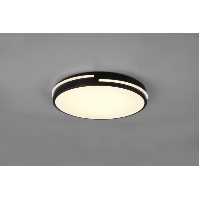 Plafon LED czarny z pilotem | Reality Tacoma 40cm