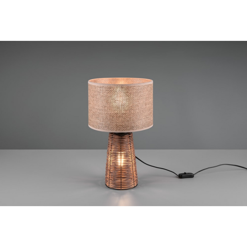 Lampa stołowa rustykalna Straw brązowa - Reality | Odkryj ciepło i styl