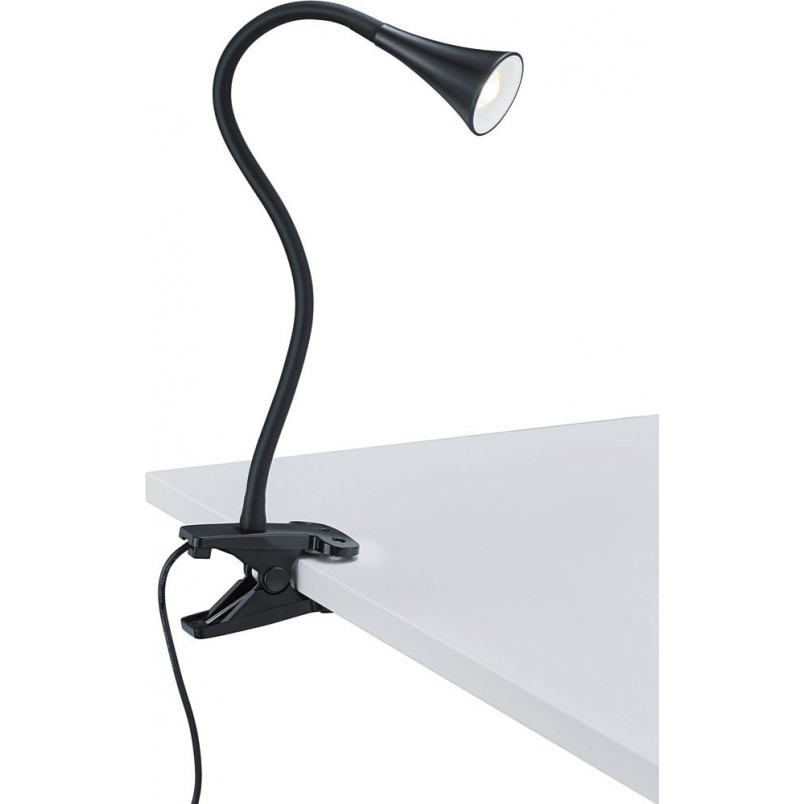Lampa klips Reality Viper czarna | Nowoczesna lampa biurkowa