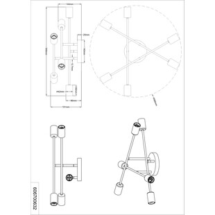 Plafon Industrialny Cross | Trio - Loftowy Design