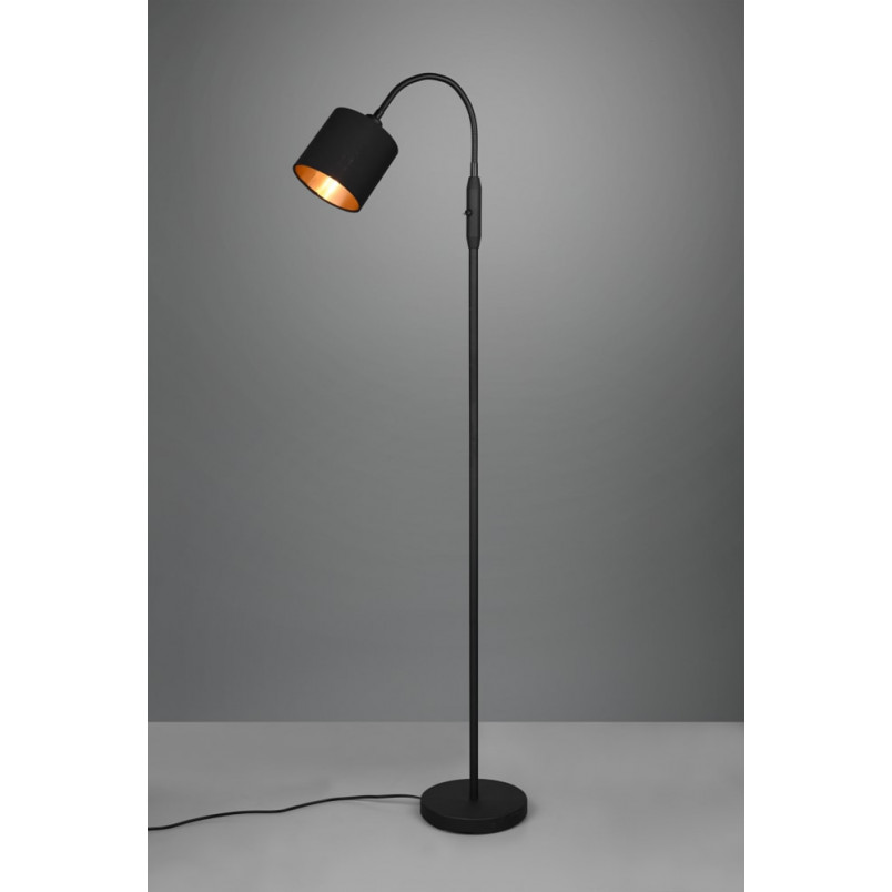 Lampa podłogowa czarno-złota Tommy | Reality - Komfort i styl