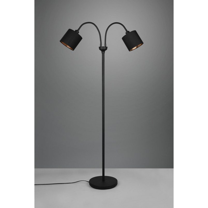 Lampa podłogowa Tommy czarno-złota | Reality - Eleganckie oświetlenie