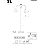 Lampa podłogowa Tommy czarno-złota | Reality - Eleganckie oświetlenie