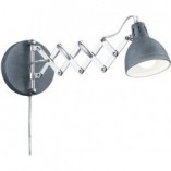 Kinkiet na wysięgniku Scissor szary Reality | Loftowy design