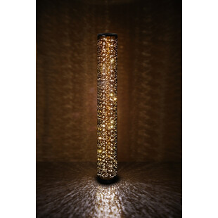 Lampa podłogowa LED czarno-złota Reality | Eleganckie oświetlenie