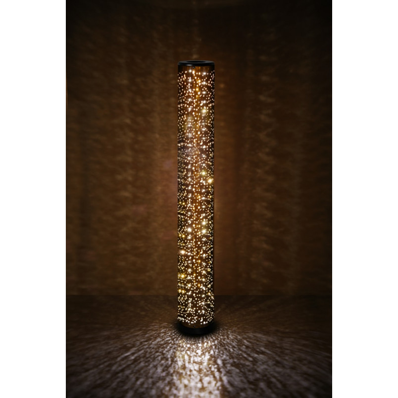 Lampa podłogowa LED czarno-złota Reality | Eleganckie oświetlenie