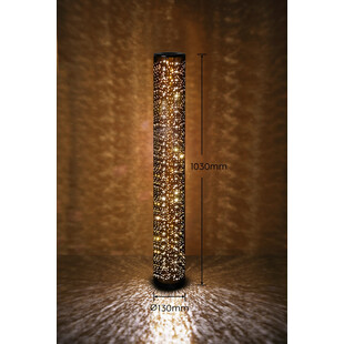 Lampa podłogowa LED czarno-złota Reality | Eleganckie oświetlenie