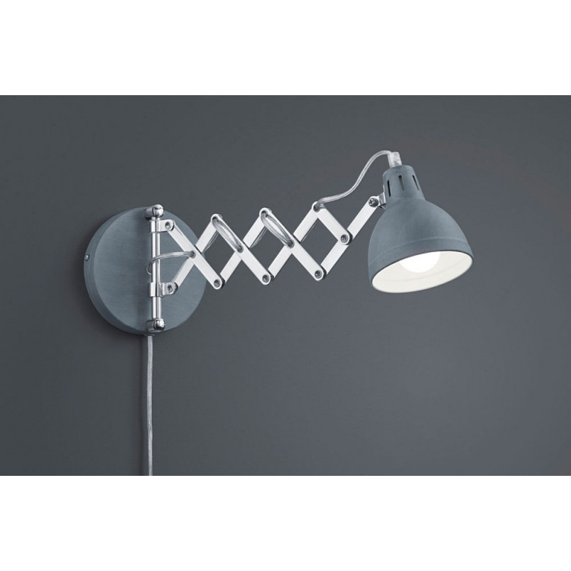 Kinkiet na wysięgniku Scissor szary Reality | Loftowy design