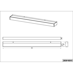 Kinkiet Łazienkowy Rocco LED 90cm Czarny Trio | Oświetlenie IP44