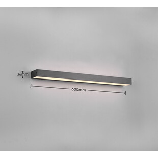 Kinkiet łazienkowy Rocco LED 60cm czarny Trio - Światło IP44