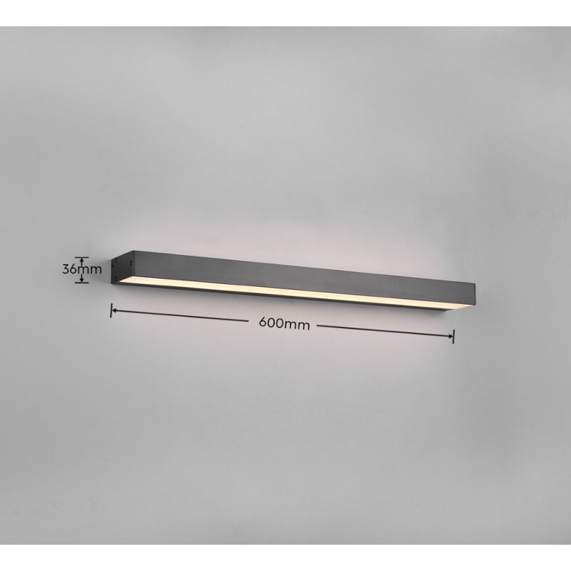 Kinkiet łazienkowy Rocco LED 60cm czarny Trio - Światło IP44