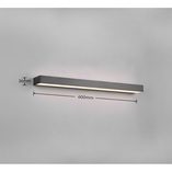 Kinkiet łazienkowy Rocco LED 60cm czarny Trio - Światło IP44