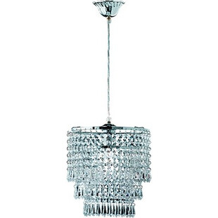 Lampa wisząca glamour kryształowa Orient 25cm przezroczysty / chrom Reality