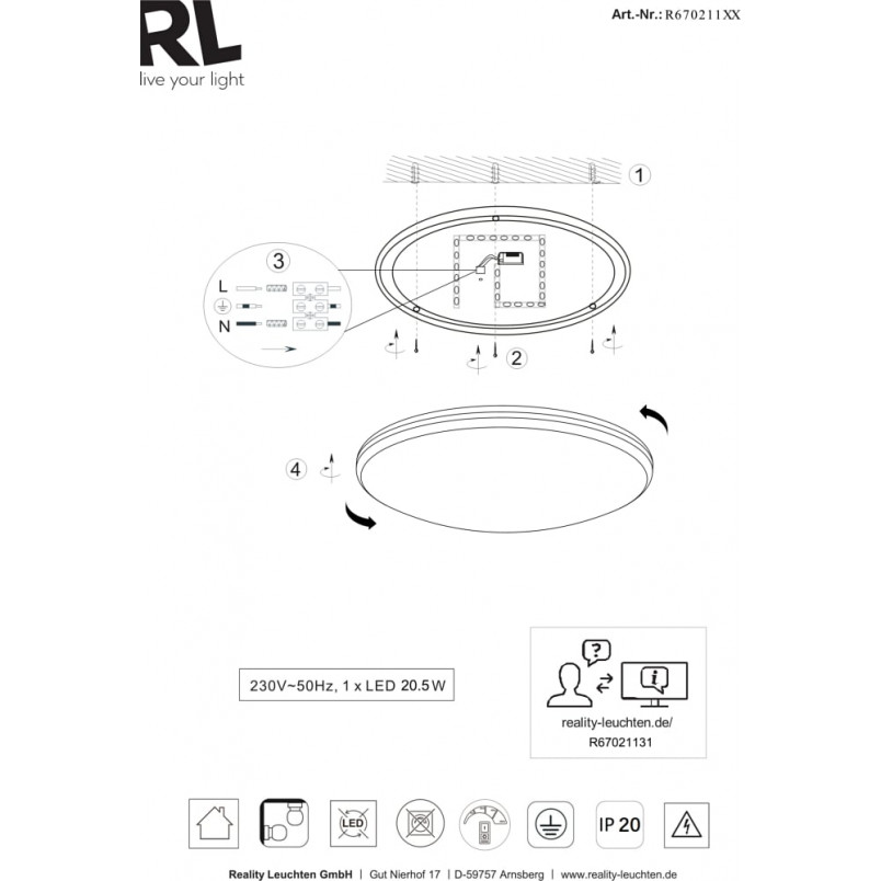 Plafon LED Limbus - Minimalizm i Światło | Reality