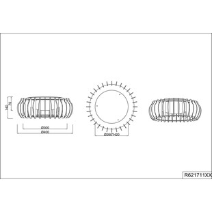Plafon drewniany Monte 40cm LED | Skandynawski design